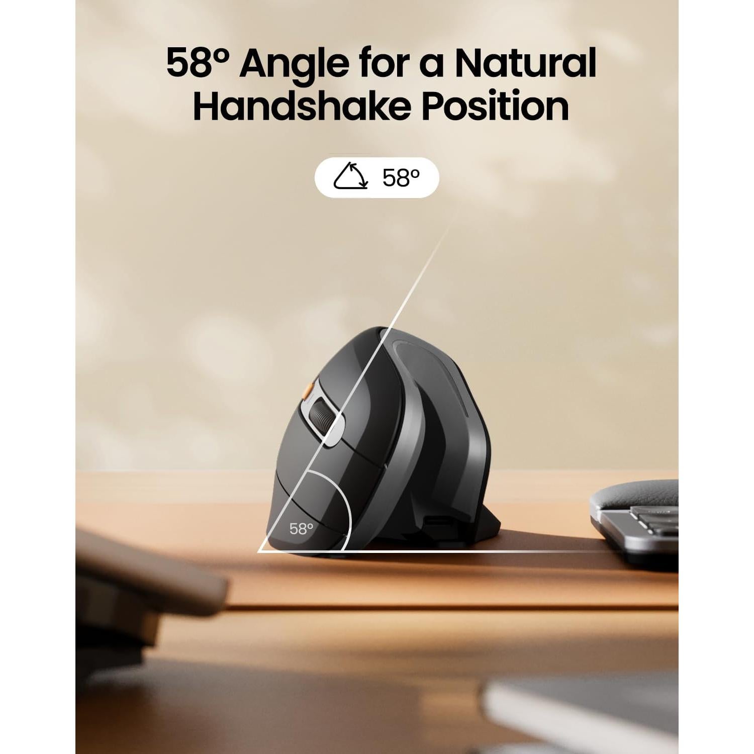 Teclado Ergonómico Plegable ProtoArc XK03 y Ratón Vertical Gris