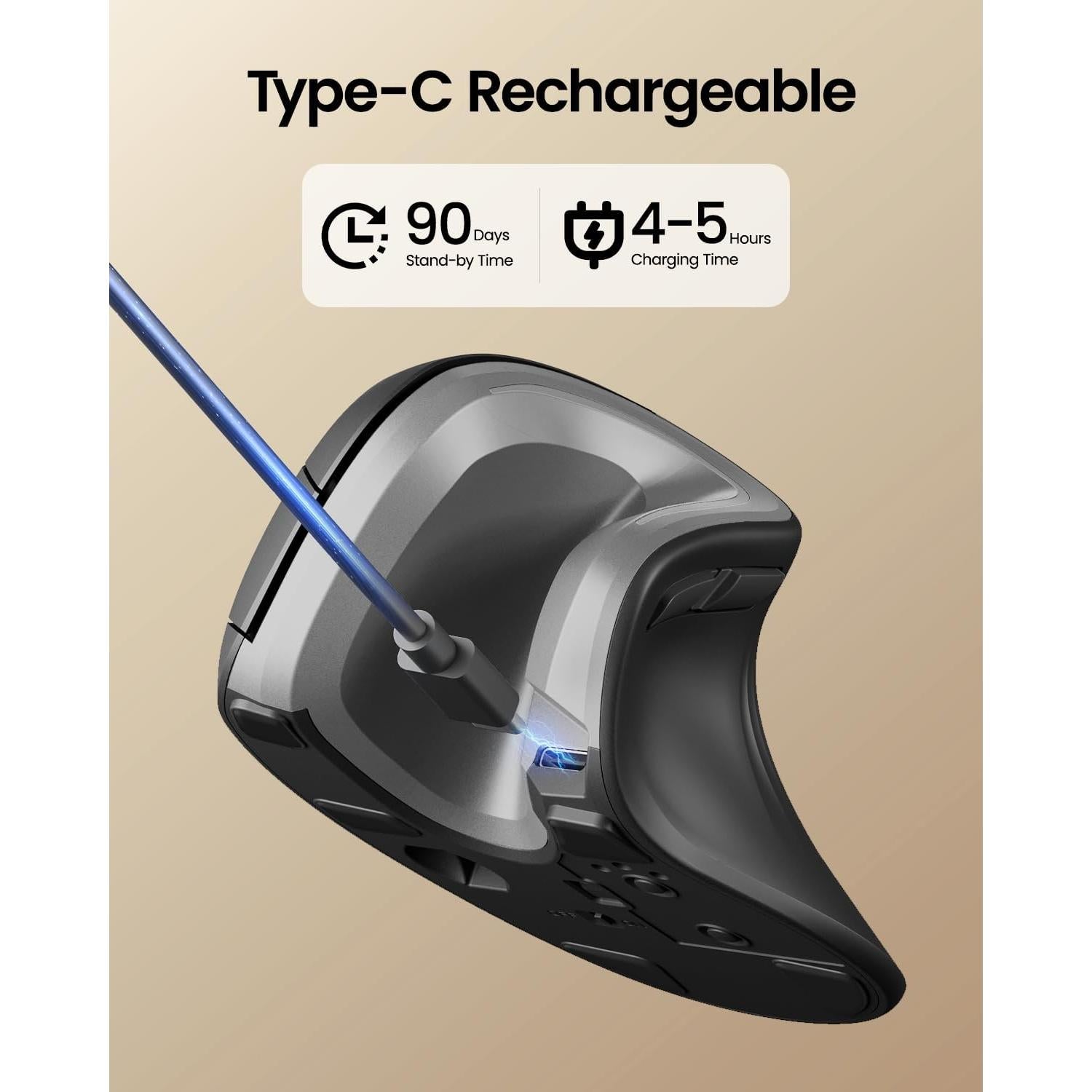 Teclado Ergonómico Plegable ProtoArc XK03 y Ratón Vertical Gris