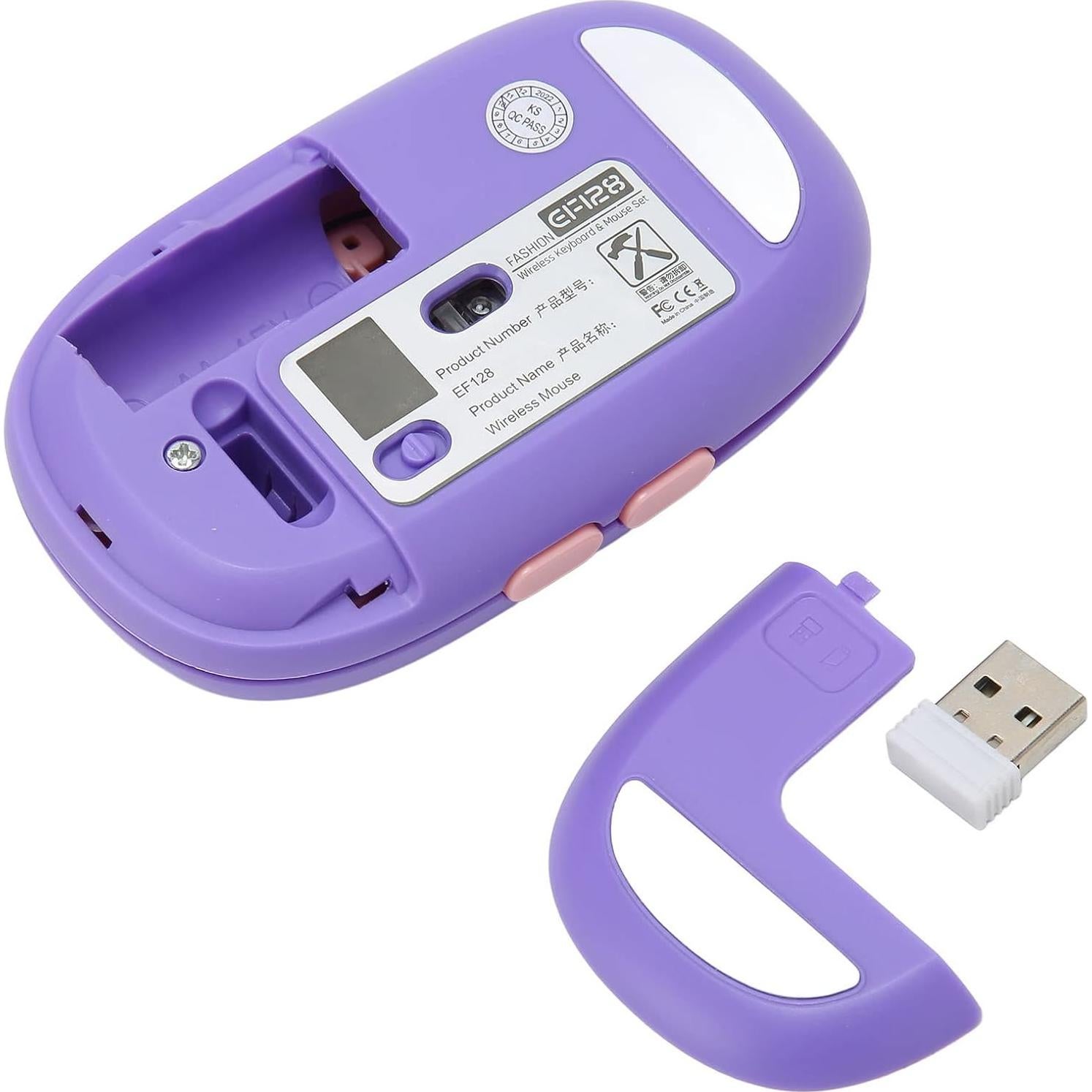 SUNGOOYUE Keyboard and Combo, Keyboard and Combo 2.4G Mode Easy Operate Retro Punk Keyboard with 3 DPI Adjustable Gaming (Mixed Color 1)