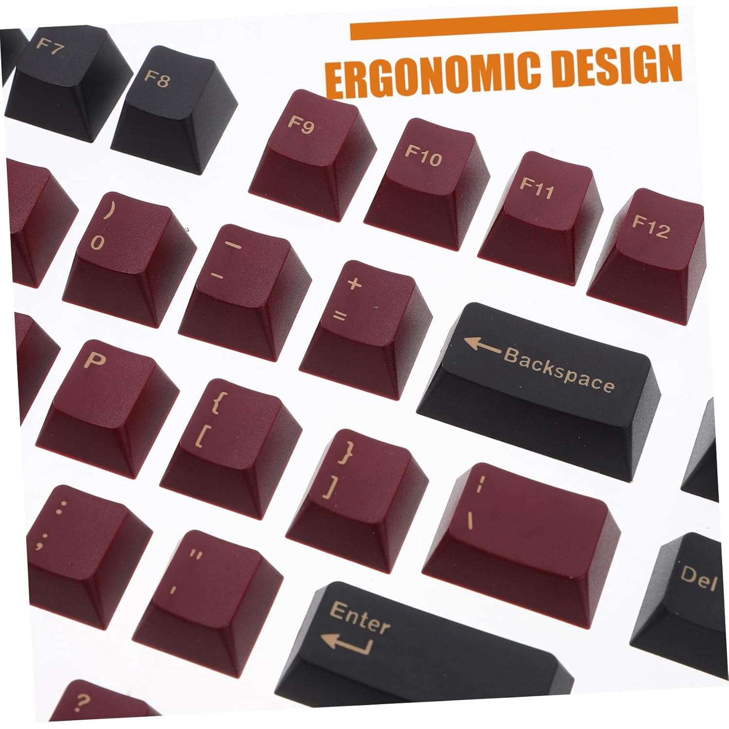 Homoyoyo Unique Keyboard Keycaps Keycaps for Mechanical Keyboards Ergonomic Comfortable Office School Supplies Accessories Red