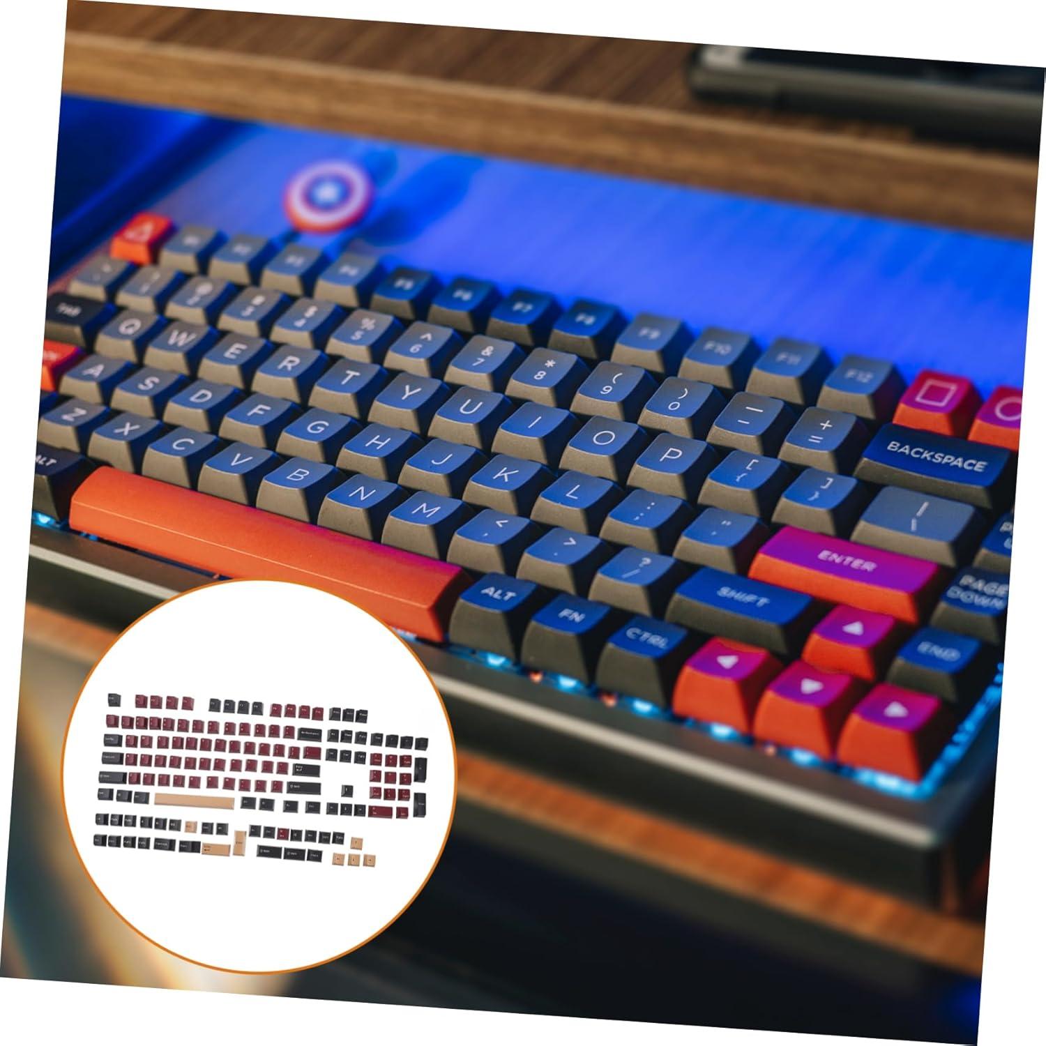 Homoyoyo Unique Keyboard Keycaps Keycaps for Mechanical Keyboards Ergonomic Comfortable Office School Supplies Accessories Red