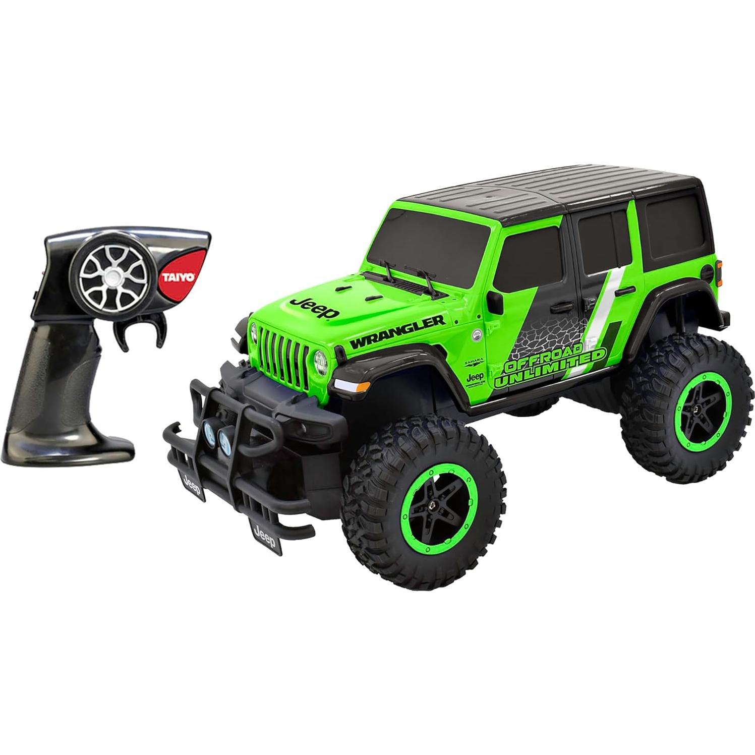 Jeep Wrangler Sahara Unlimited R/C 1:16 Verde 2.4GHz Toy Shock