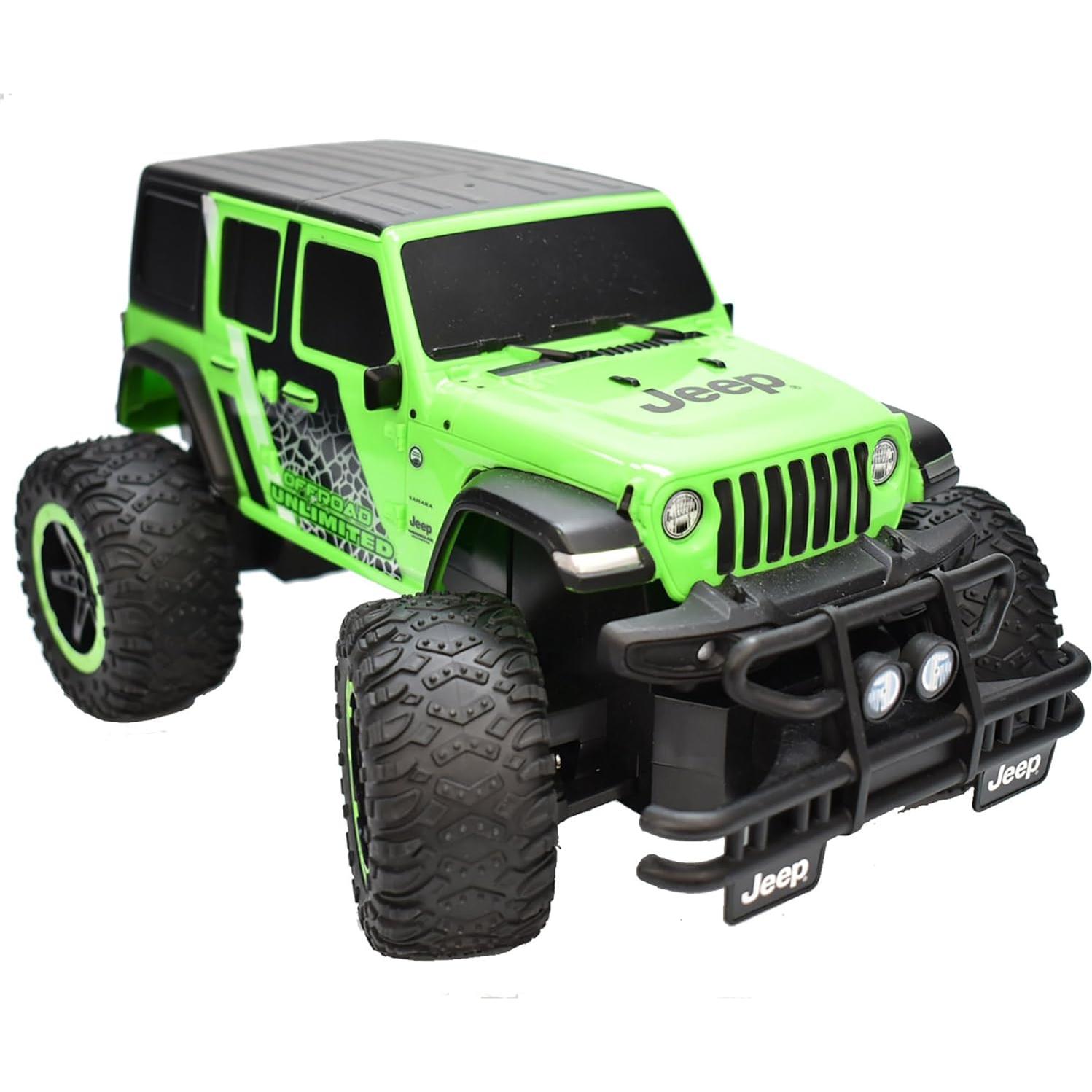 Jeep Wrangler Sahara Unlimited R/C 1:16 Verde 2.4GHz Toy Shock