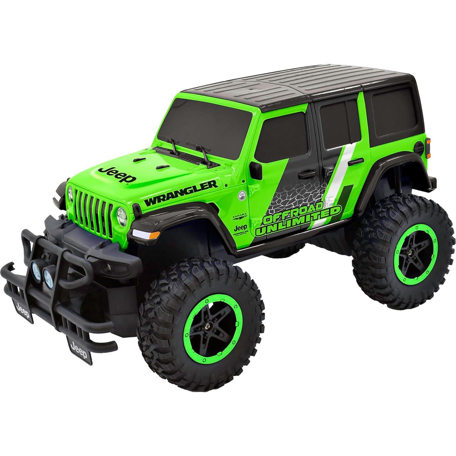 Jeep Wrangler Sahara Unlimited R/C 1:16 Verde 2.4GHz Toy Shock