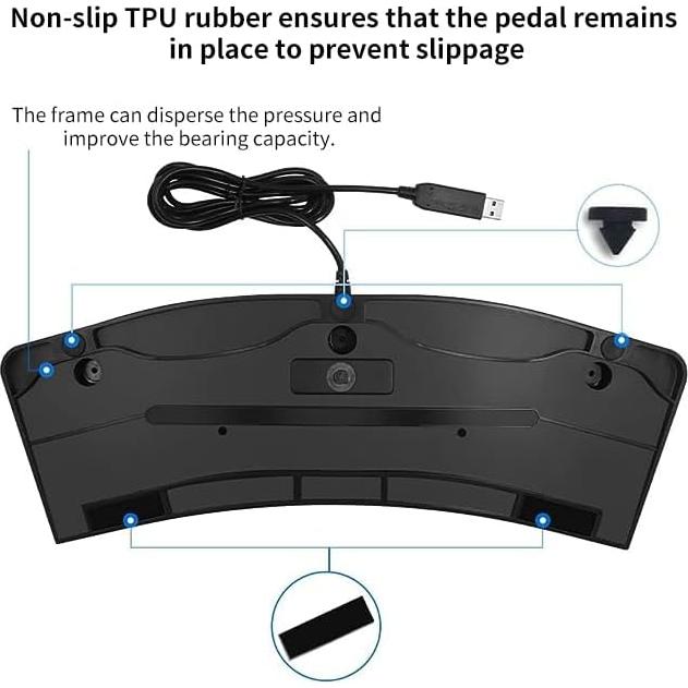 Pedal de Pie USB Triple PCsensor d63e7e9e - 3 Interruptores