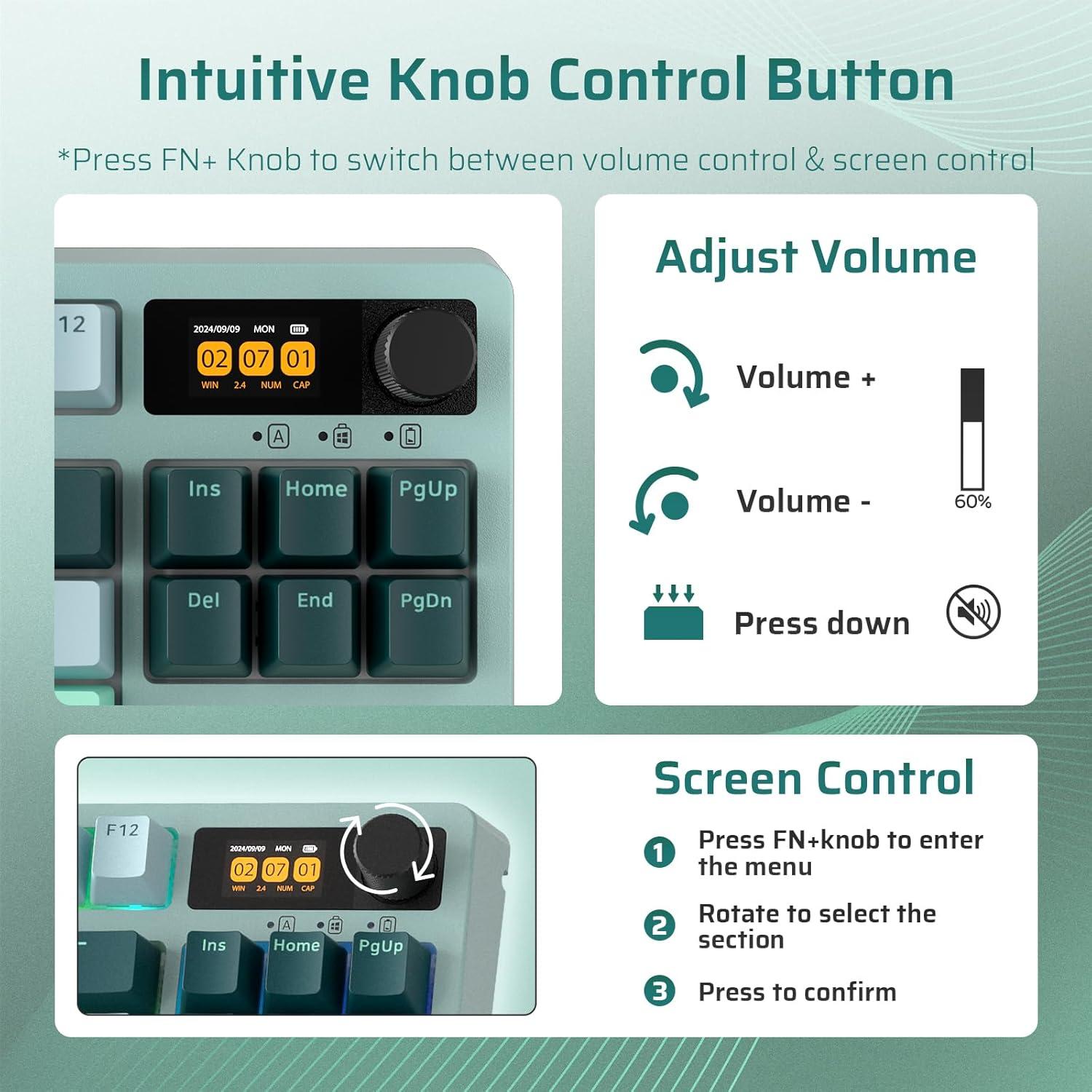 Teclado Mecánico Inalámbrico LTC NB841 PRO RGB 84 Teclas