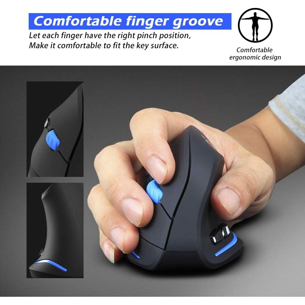 Ratón Inalámbrico Vertical ZLOT 19F35A Ergonómico 6 Botones