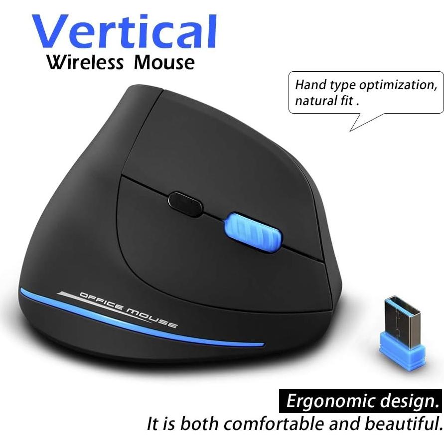 Ratón Inalámbrico Vertical ZLOT 19F35A Ergonómico 6 Botones