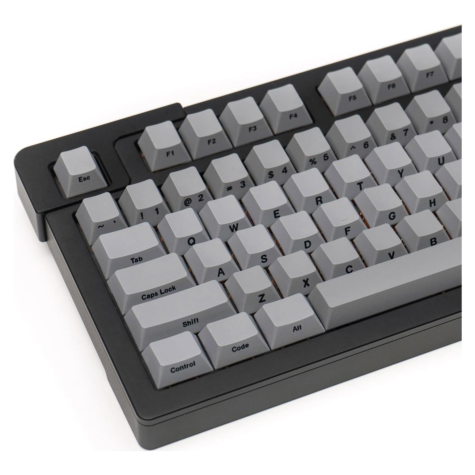 Juego de Teclas Grises PBT Mintcaps 107 Teclas para Mecánicos