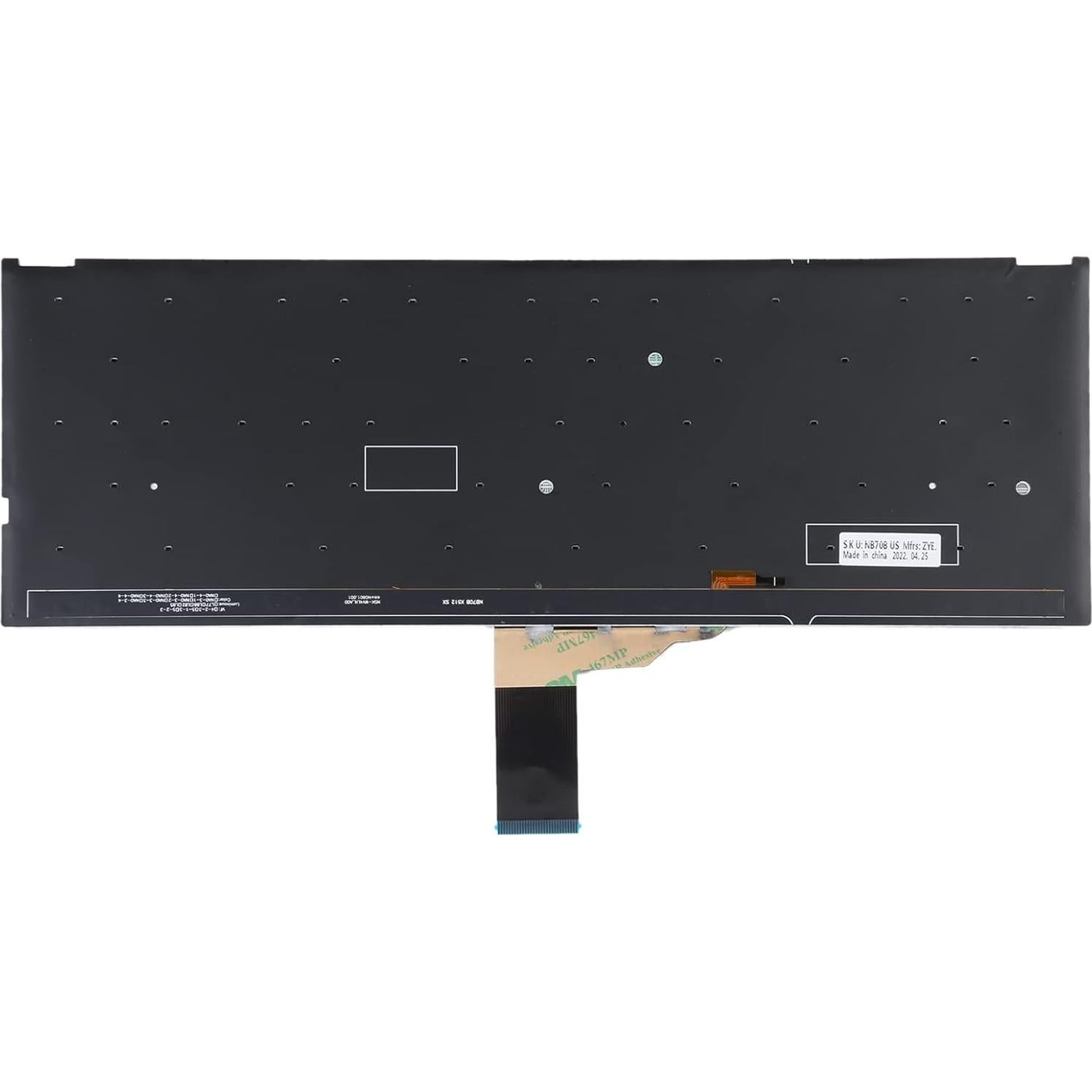 for ASUS Vivobook X512 X512D X512DA X512F X512FA X512U US Version Keyboard with Backlight (Silver)