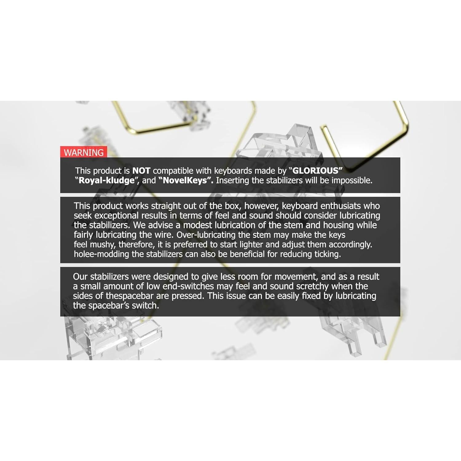 Estabilizadores de Montaje en Placa ASCENY con Cables Dorados