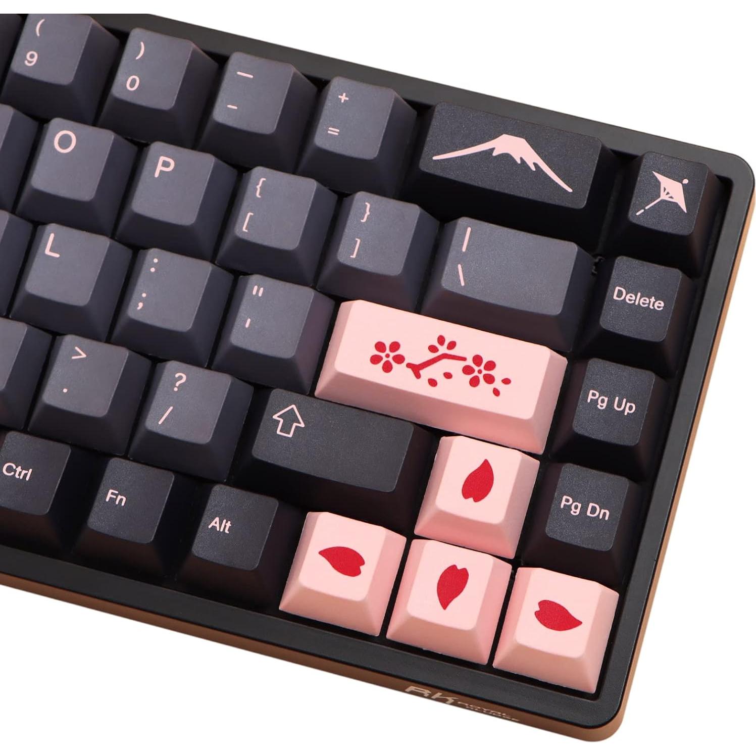 Set de Teclas Noche Sakura Molgria PBT 136 Teclas para Teclado