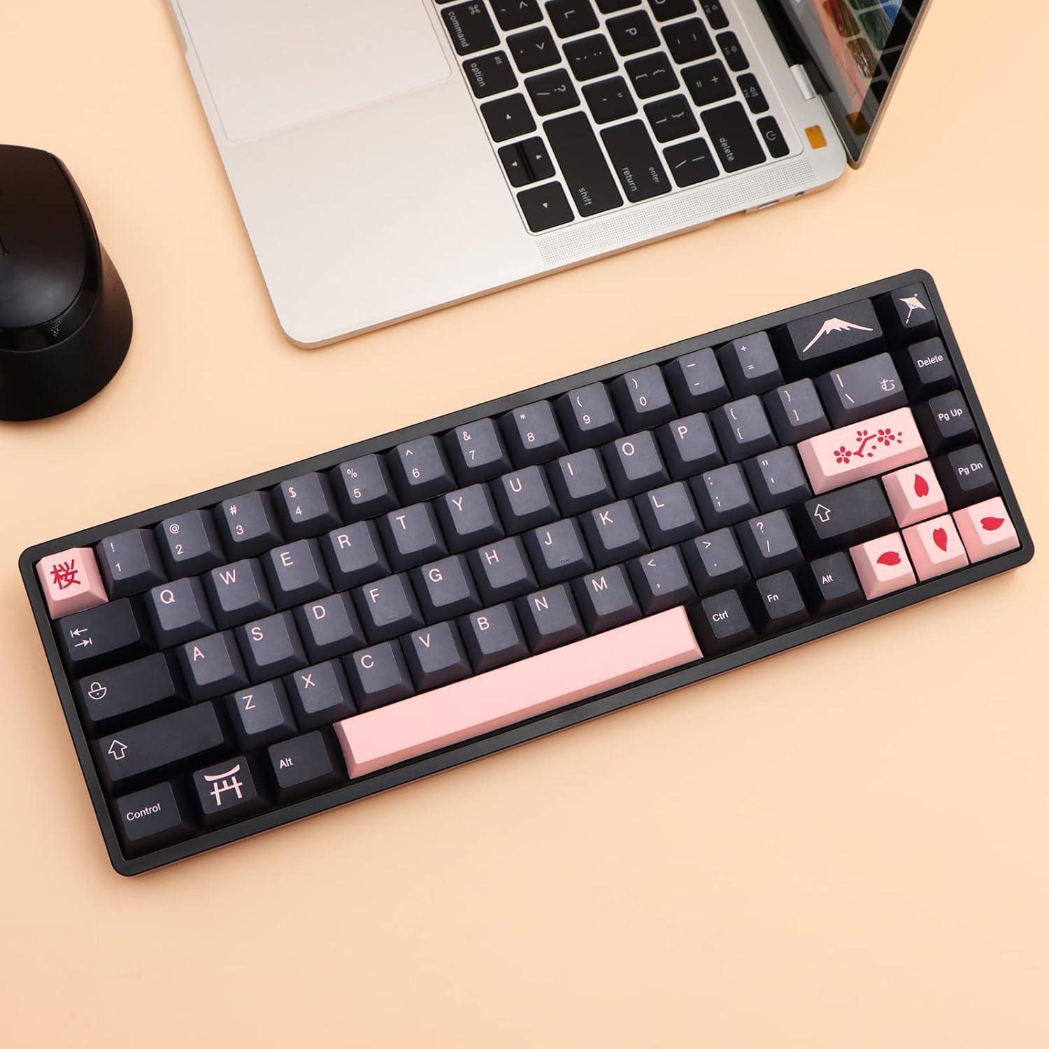 Set de Teclas Noche Sakura Molgria PBT 136 Teclas para Teclado