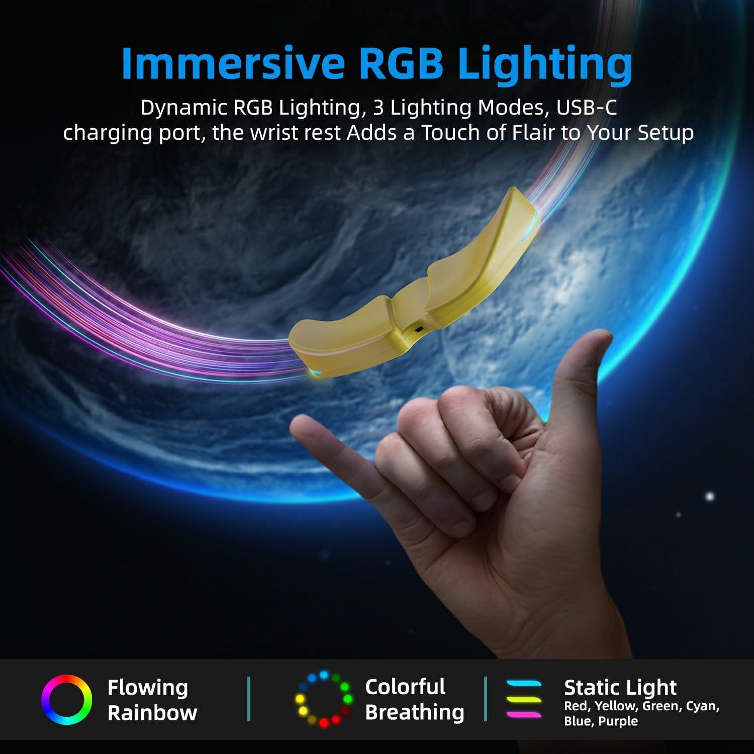 Reposapulgares Ergonómico IFYOO HornsX1 RGB Amarillo2