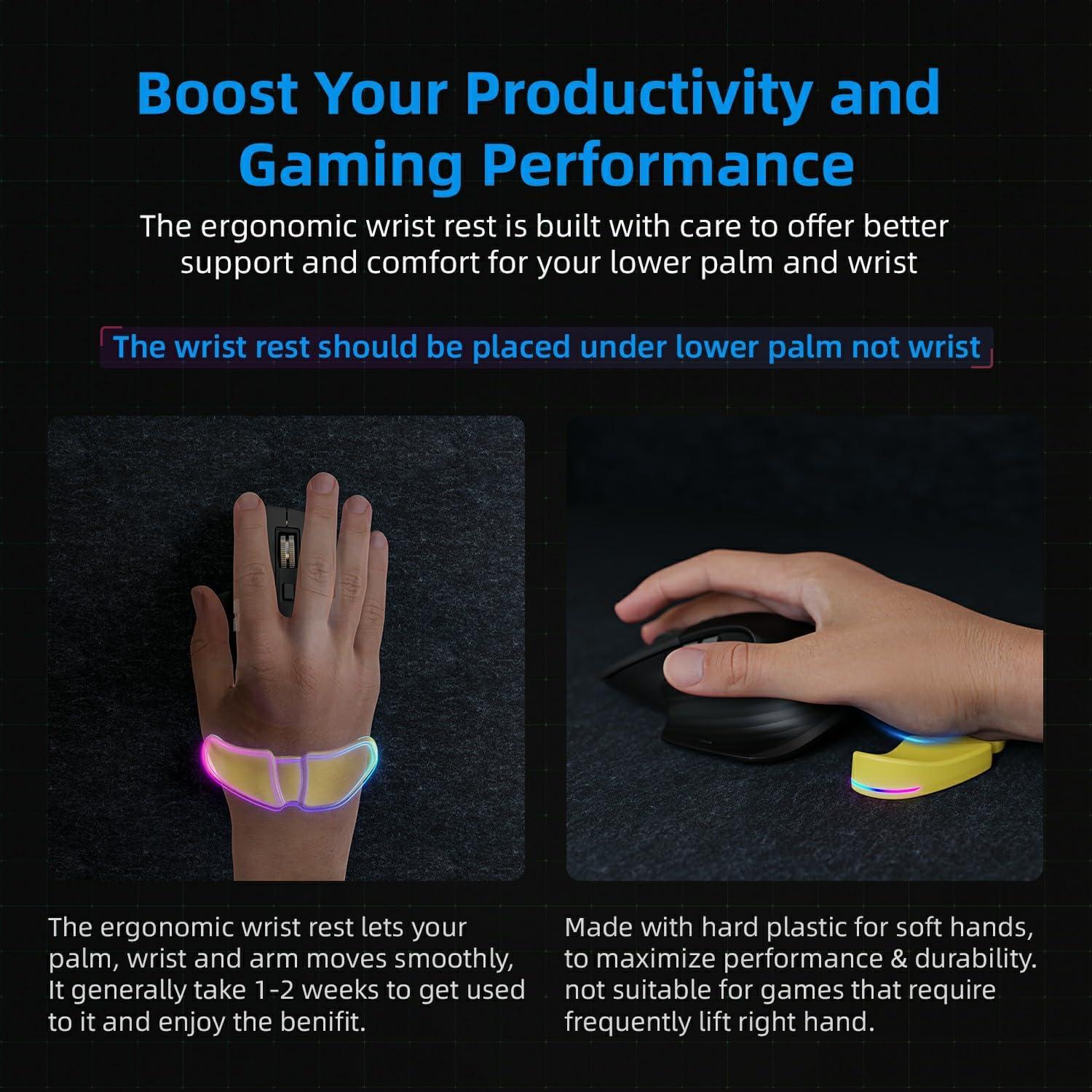 Reposapulgares Ergonómico IFYOO HornsX1 RGB Amarillo2