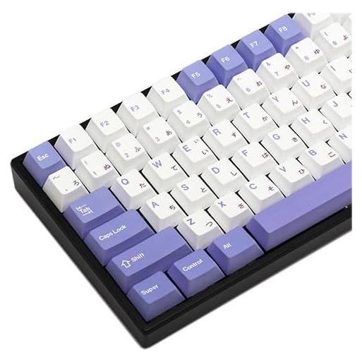 Juego de Teclas PBT BGKYPRO Rabbit 135 Teclas Morado Blanco