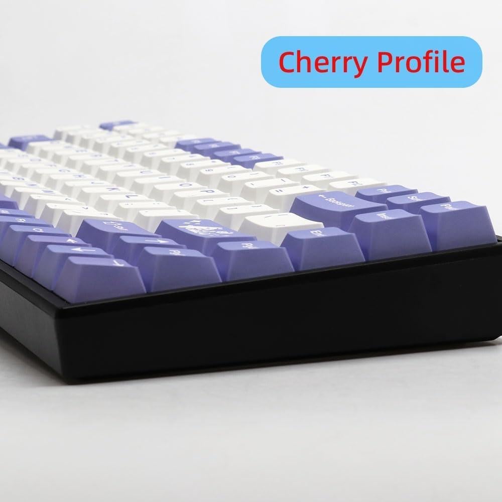 Juego de Teclas PBT BGKYPRO Rabbit 135 Teclas Morado Blanco