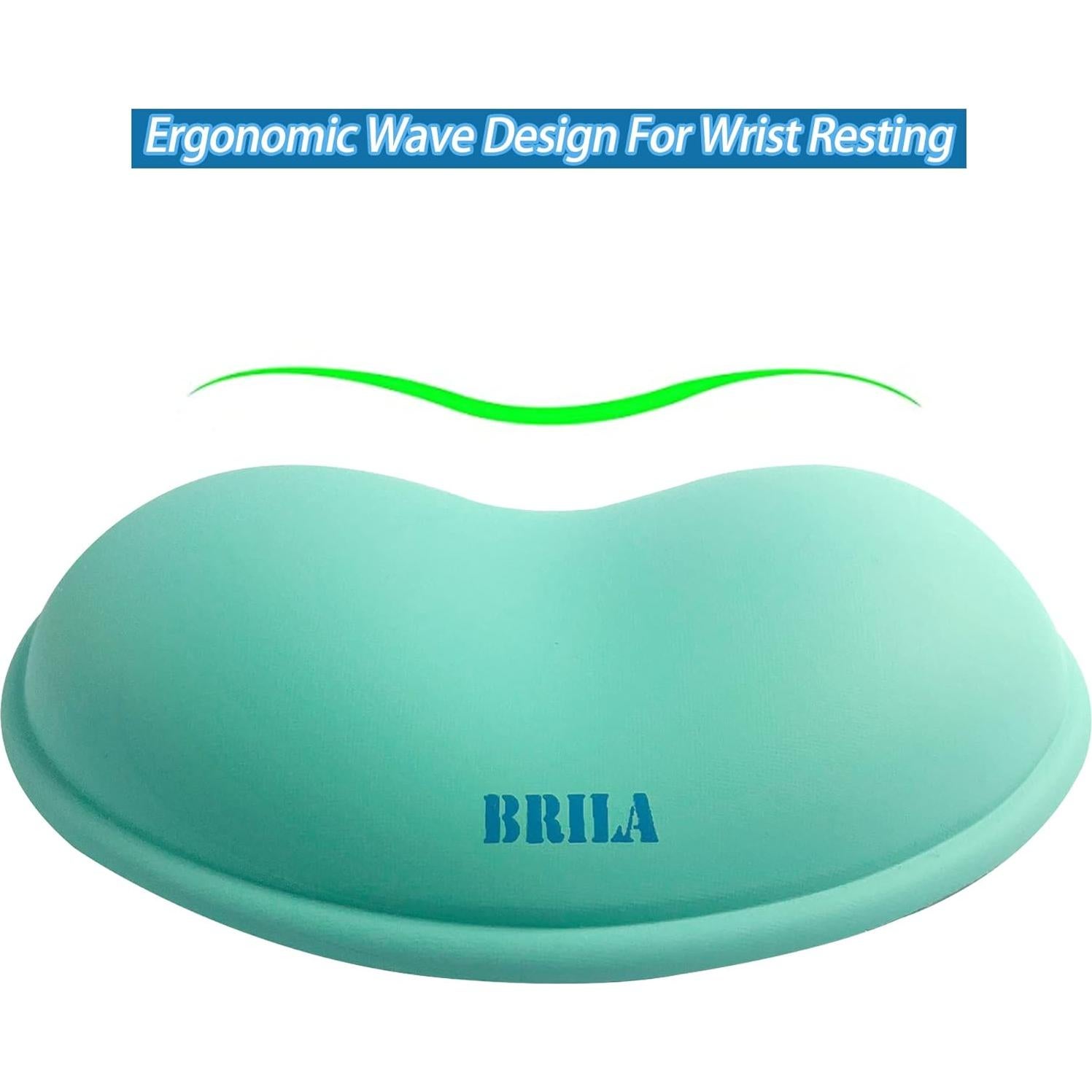Reposamuñecas Ergonómico BRILA de Gel Silicona Cuero PU