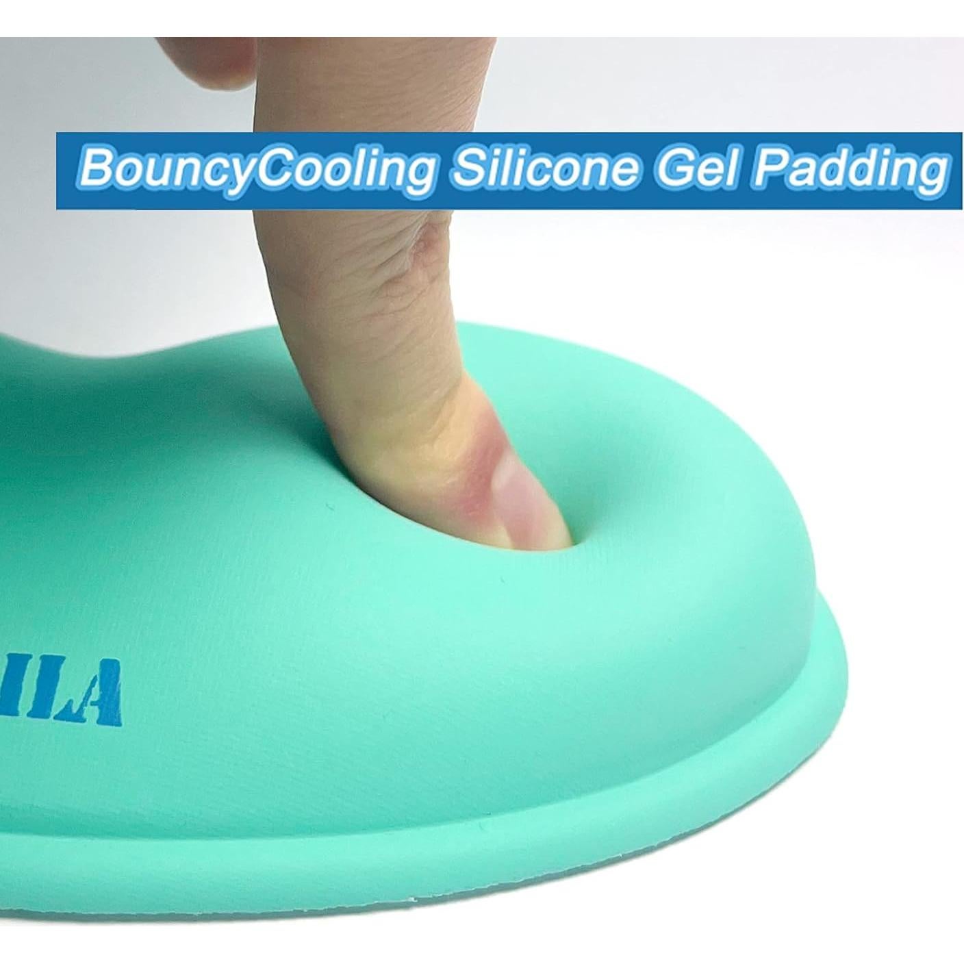 Reposamuñecas Ergonómico BRILA de Gel Silicona Cuero PU