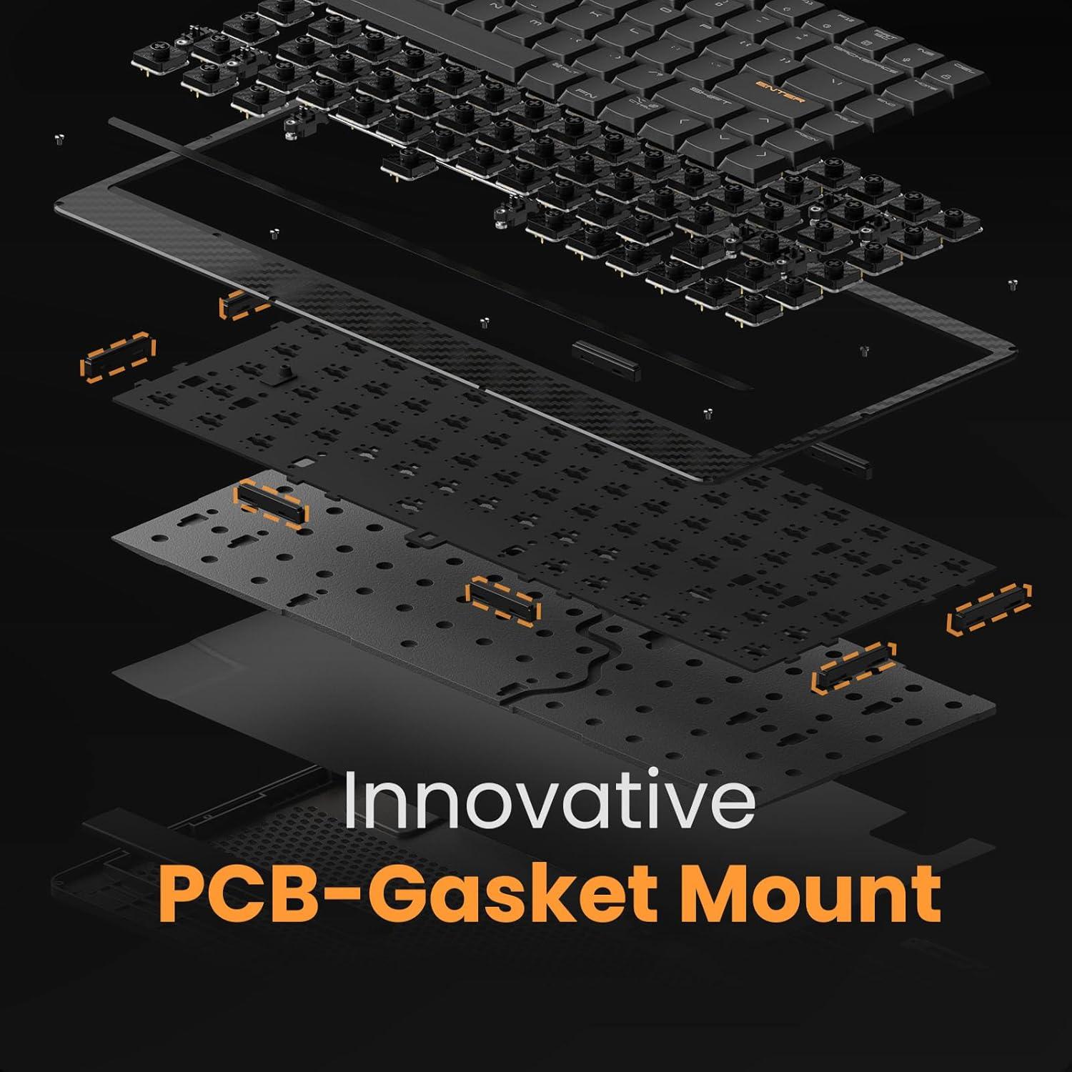 Teclado Mecánico Lofree Edge Bluetooth 75% Gris Volcán