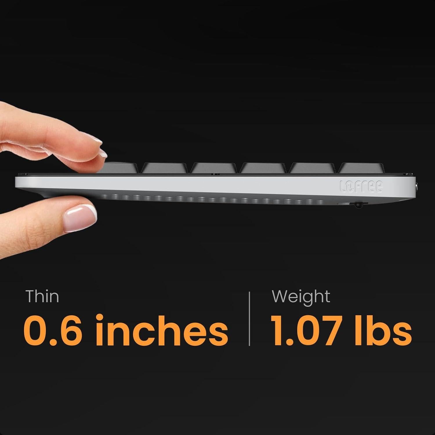 Teclado Mecánico Lofree Edge Bluetooth 75% Gris Volcán