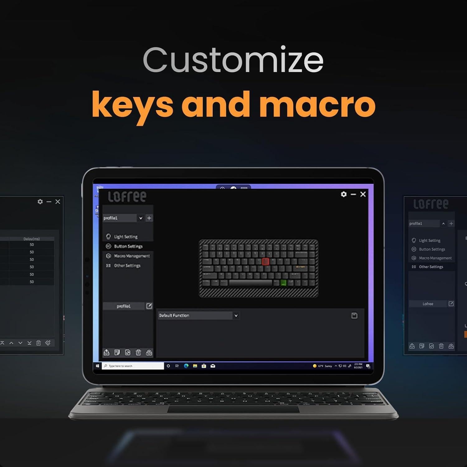 Teclado Mecánico Lofree Edge Bluetooth 75% Gris Volcán