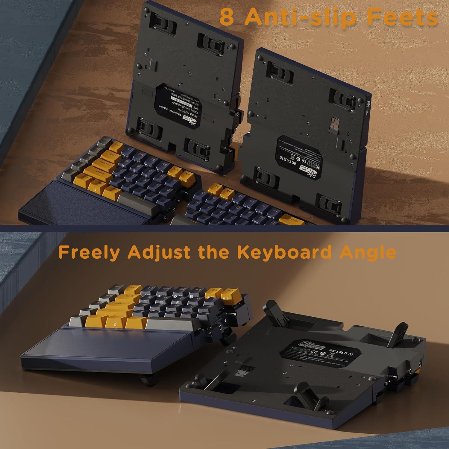 Combo Teclado Ergonómico Dividido RK S70 + Ratón Inalámbrico M3