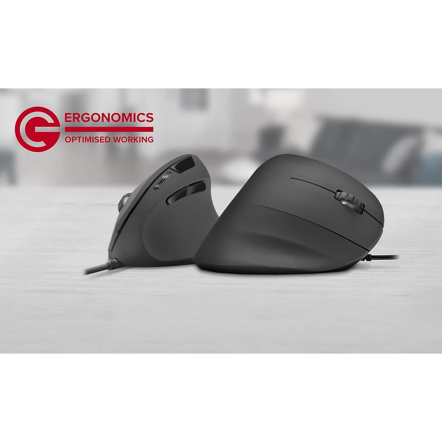 Ratón Vertical Ergonómico Speedlink SL-610019-BK - 800 a 2400 DPI