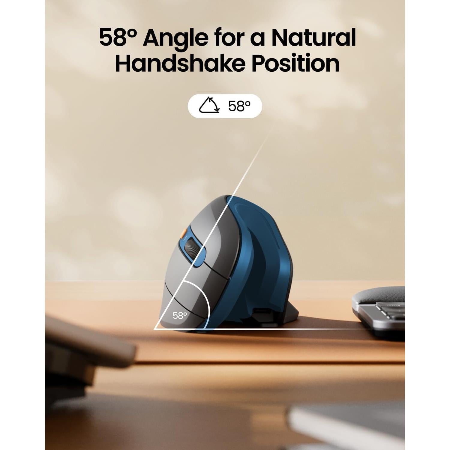 Ratón Ergonómico Inalámbrico LuolaProject 2.4GHz Recargable