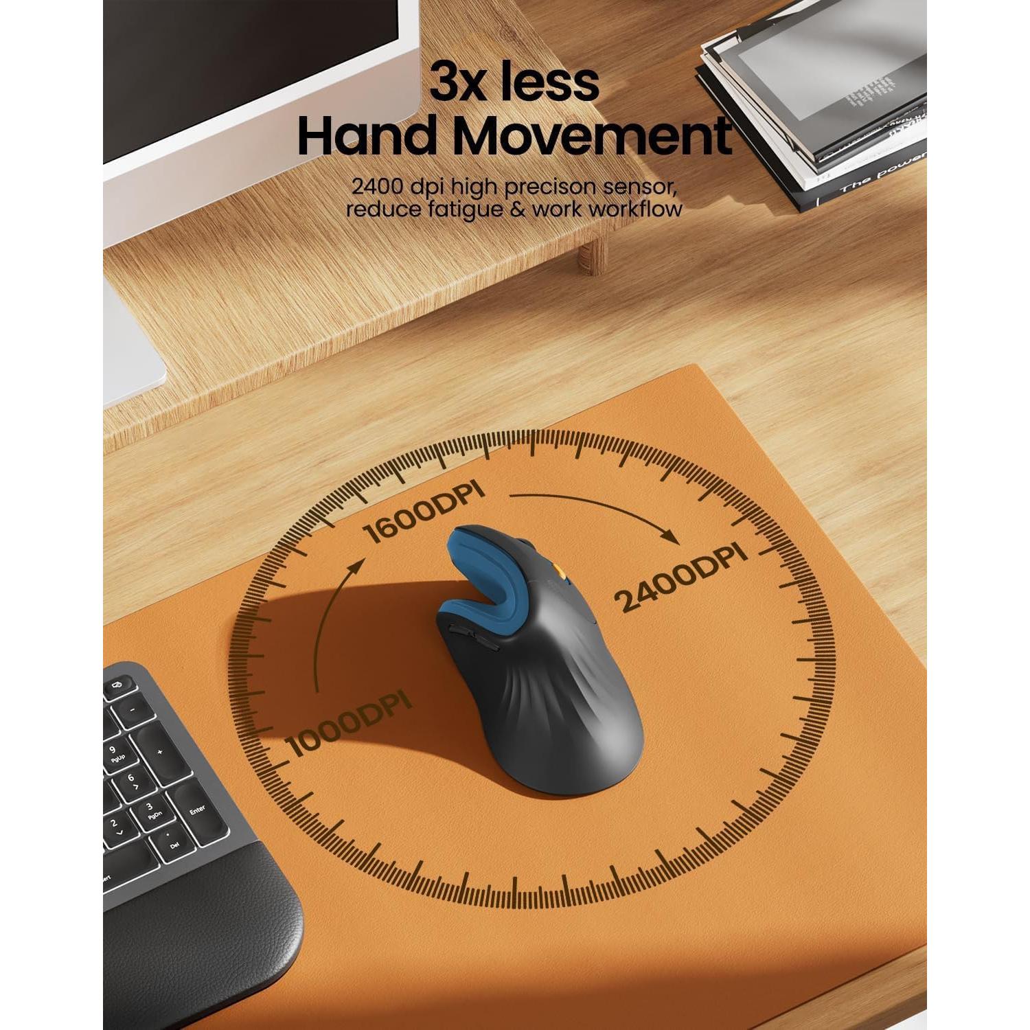 Ratón Ergonómico Inalámbrico LuolaProject 2.4GHz Recargable