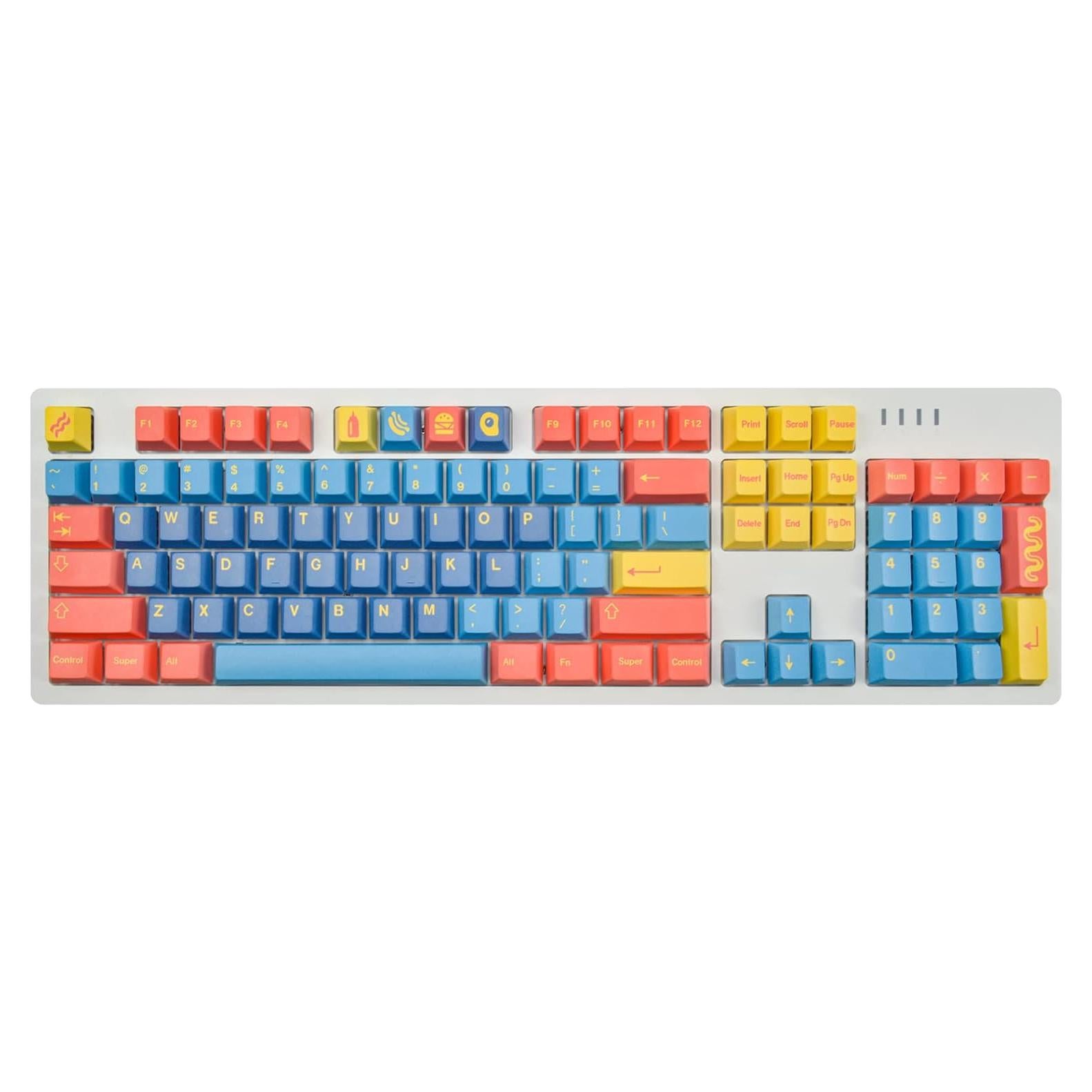 Juego de Teclas PBT Cherry COTAIWA Diner Multicolor 104 Teclas