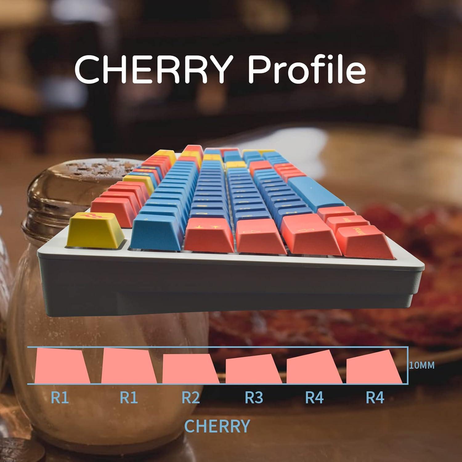 Juego de Teclas PBT Cherry COTAIWA Diner Multicolor 104 Teclas