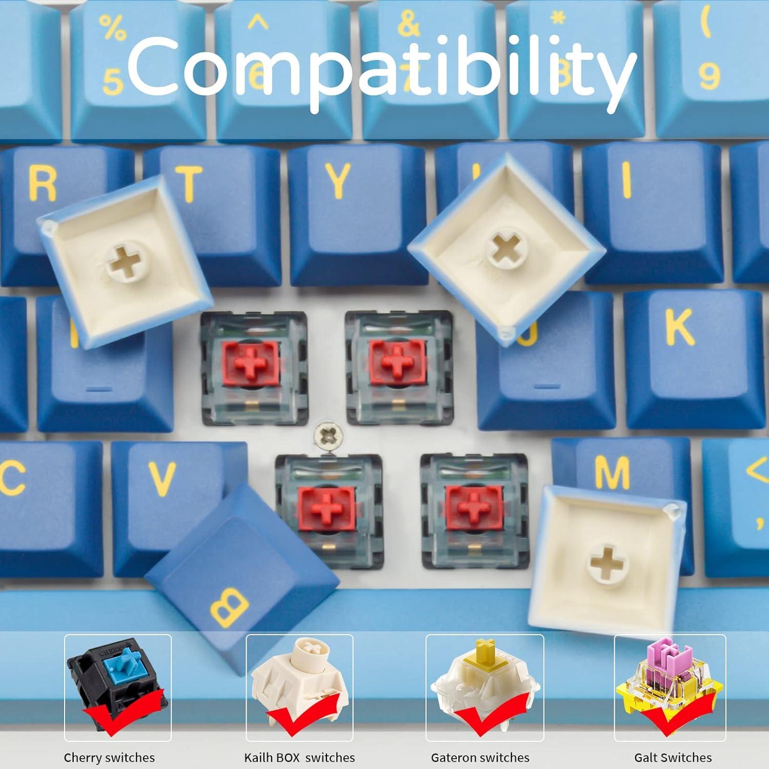 Juego de Teclas PBT Cherry COTAIWA Diner Multicolor 104 Teclas