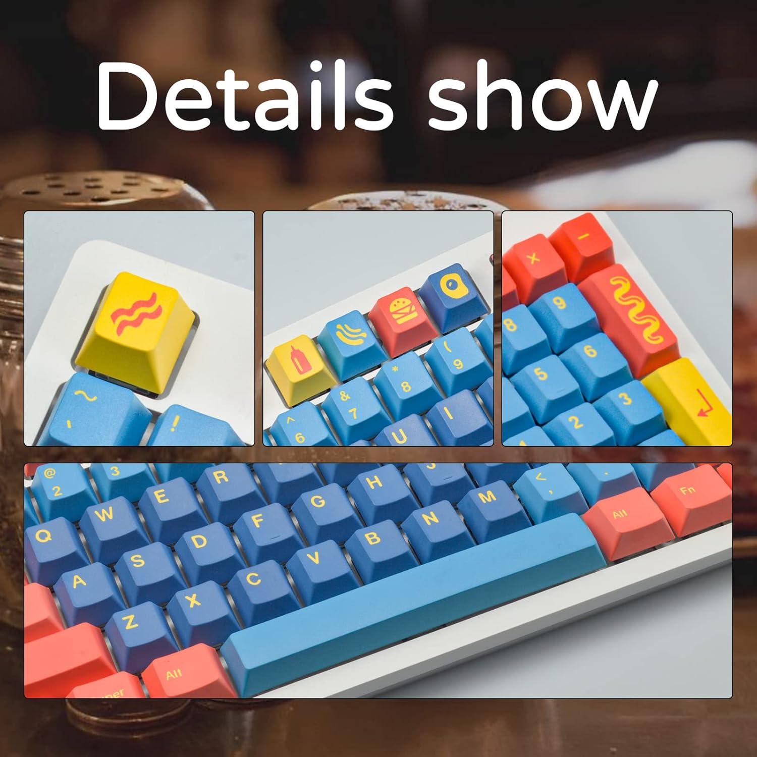 Juego de Teclas PBT Cherry COTAIWA Diner Multicolor 104 Teclas