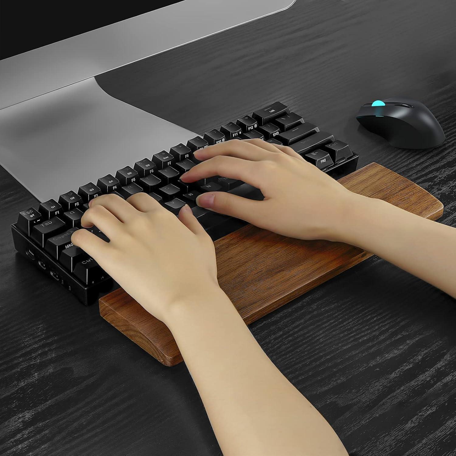 Reposamuñecas de Madera Linkidea para Teclado 61 Teclas