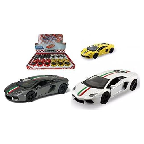 Set de 4 Modelos Die Cast Lamborghini Aventador 1:38 KiNSMART