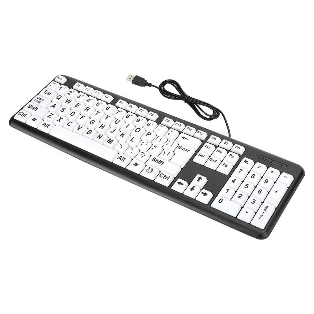 Teclado USB con Cable Zopsc para Ancianos con Teclas Grandes