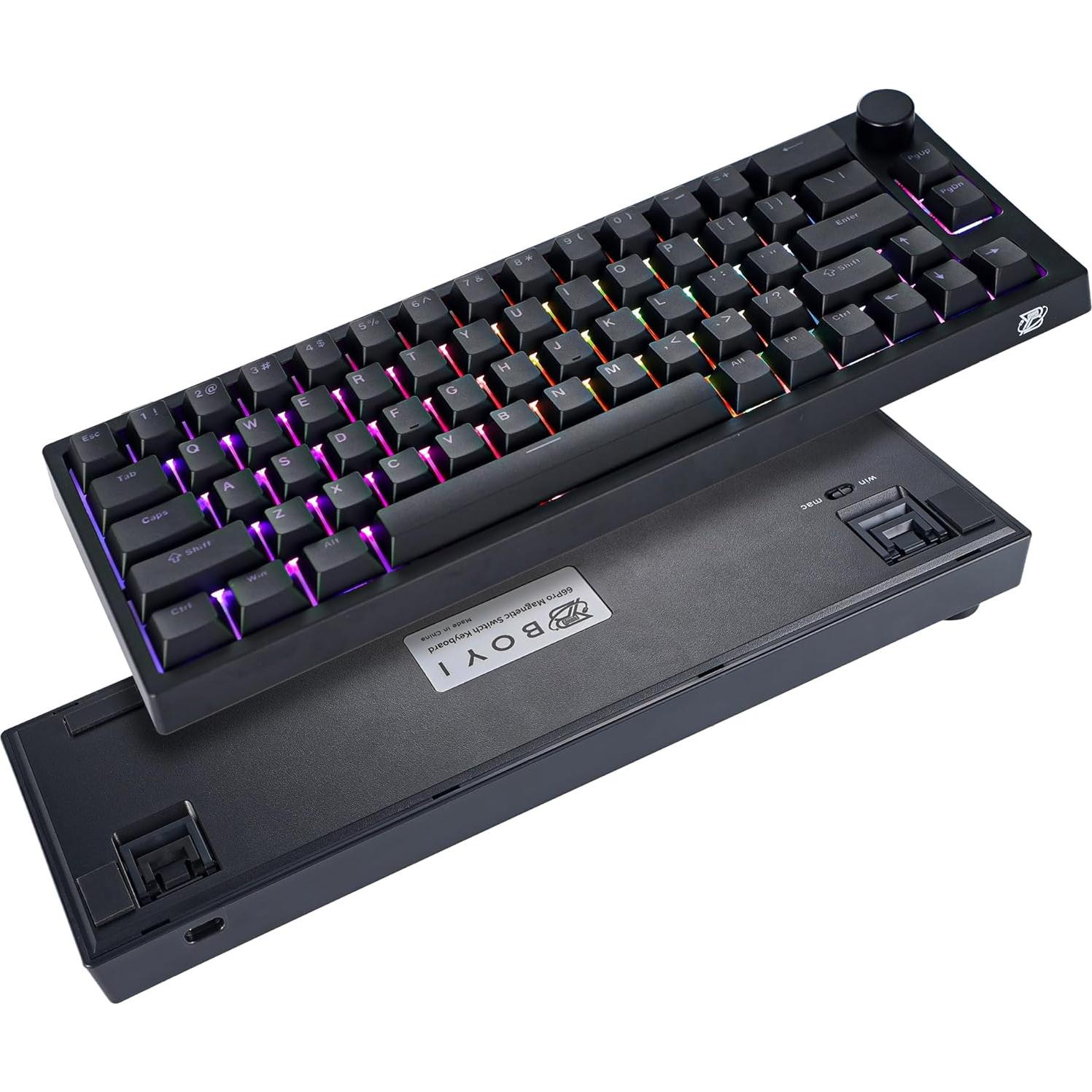 Teclado Mecánico BOYI 66% + Numpad 31, Teclas Matcha, Inalámbrico