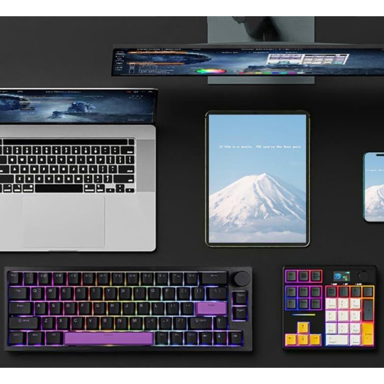 Teclado Mecánico BOYI 66% + Numpad 31, Teclas Matcha, Inalámbrico