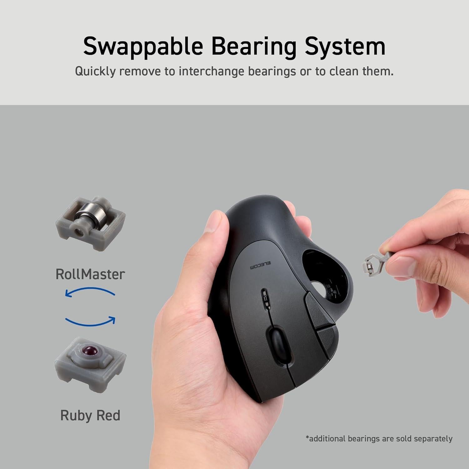 Mouse Trackball Inalámbrico ELECOM M-IT11DRBK Negro 36mm