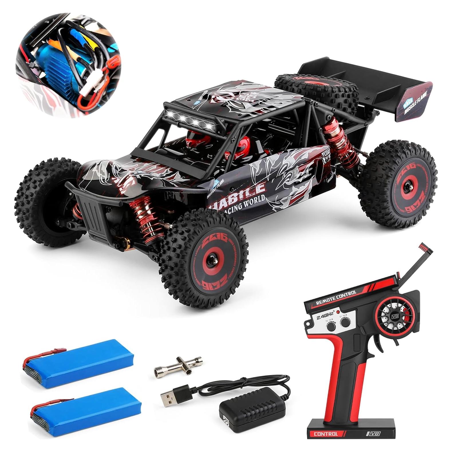 Coche RC WLtoys 124016 V2 4x4 Sin Escobillas 75 km/h Negro