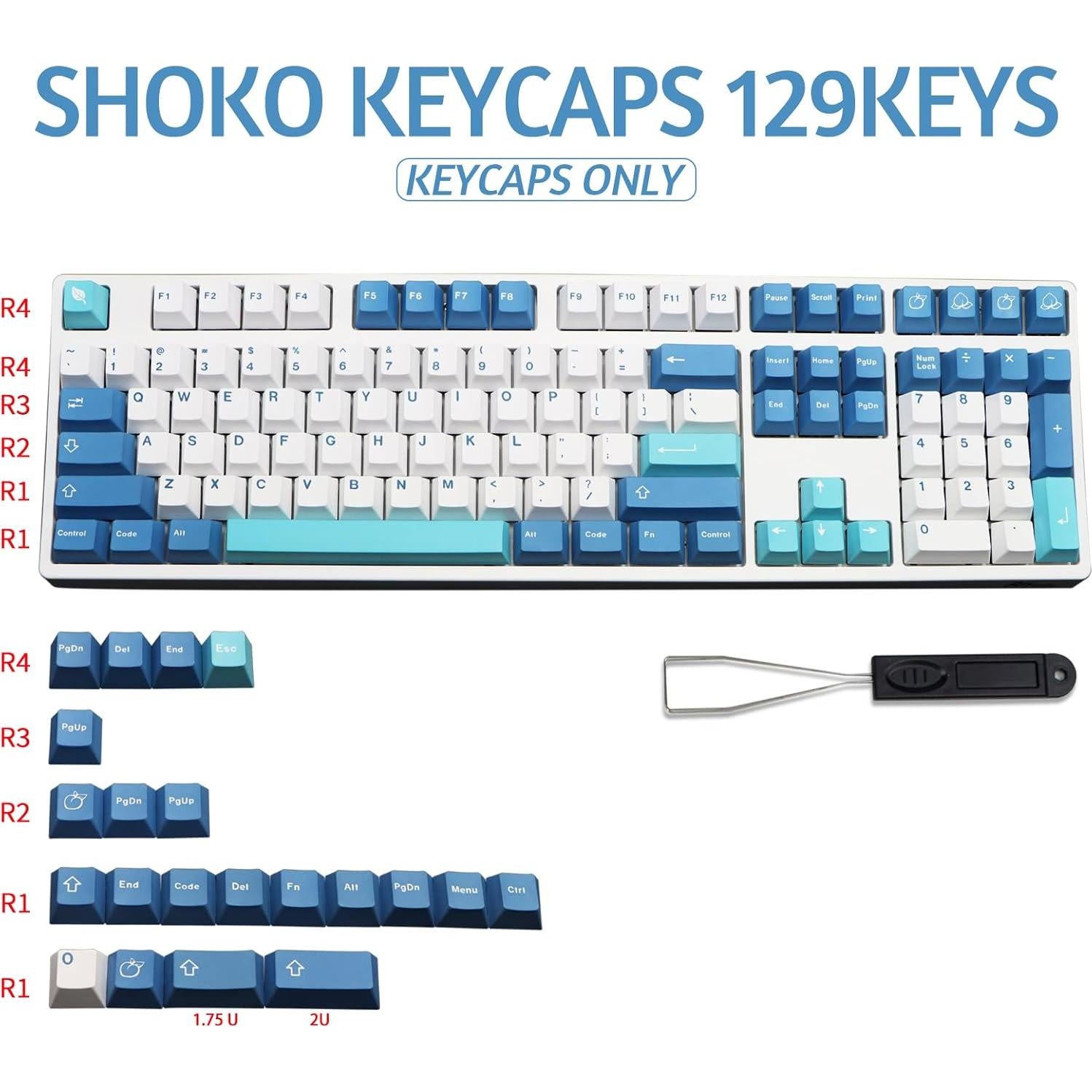 Teclas PBT MOLGRIA Shoko 129 para Teclado Gaming - Cherry MX