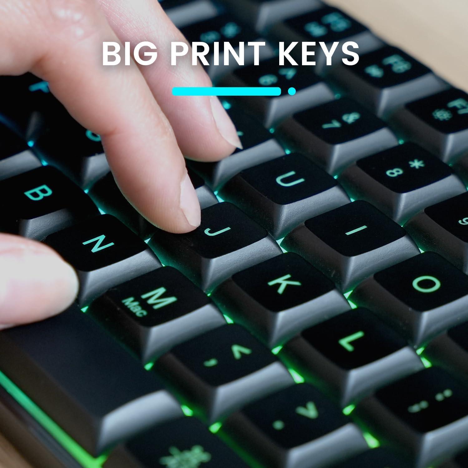 Teclado USB Retroiluminado Perixx PERIBOARD-329 Negro