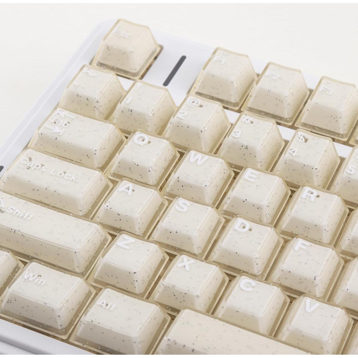 Juego de Teclas Mecánicas Sunzit 166 PBT Translúcidas Blancas