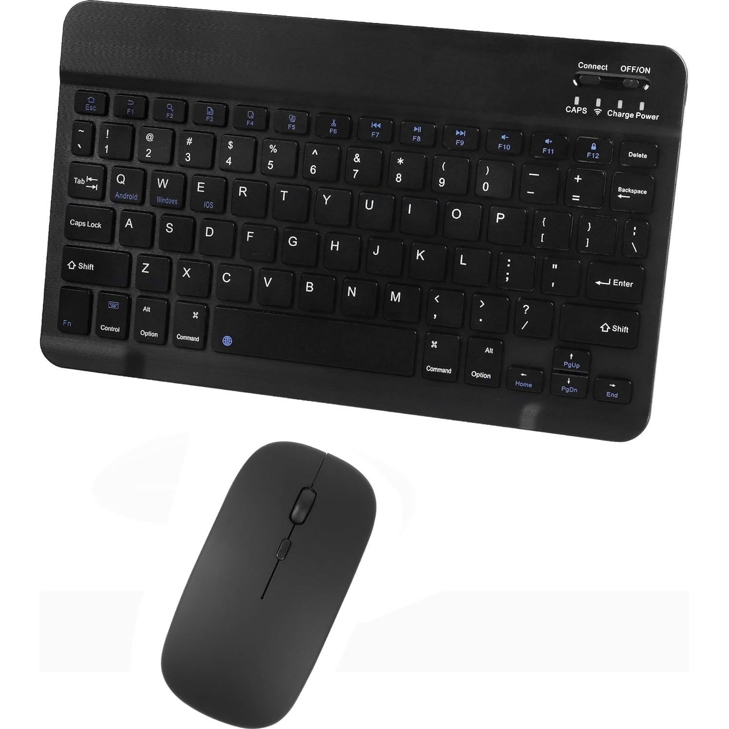 Combo Teclado y Ratón Inalámbrico Ergonómico Bluetooth Negro