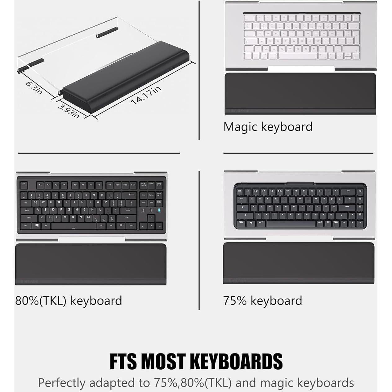 Soporte Ergonómico para Teclado HUICHANMI con Reposamuñecas