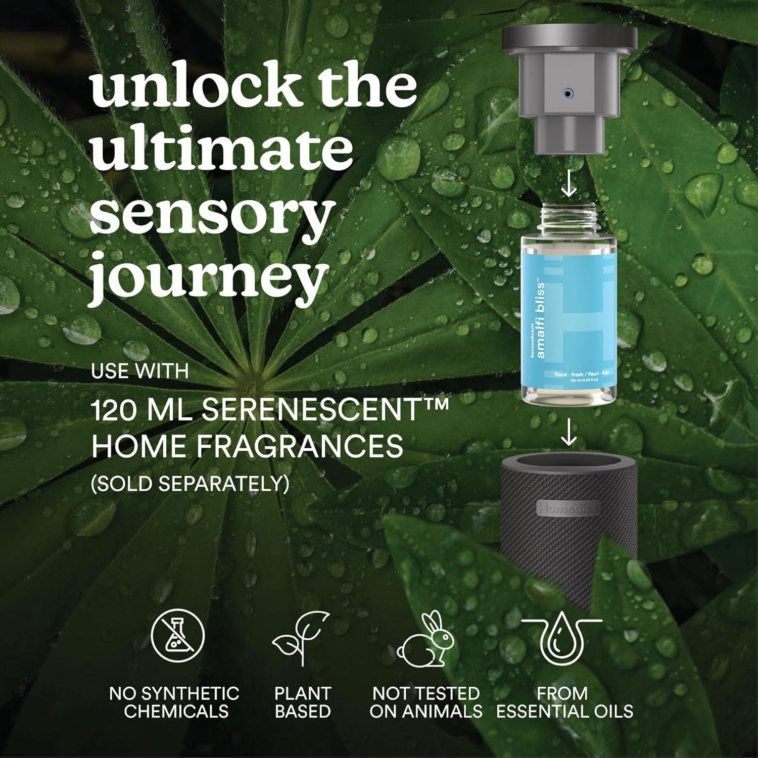 Difusor de Aromas Homedics SereneScent Recargable Negro