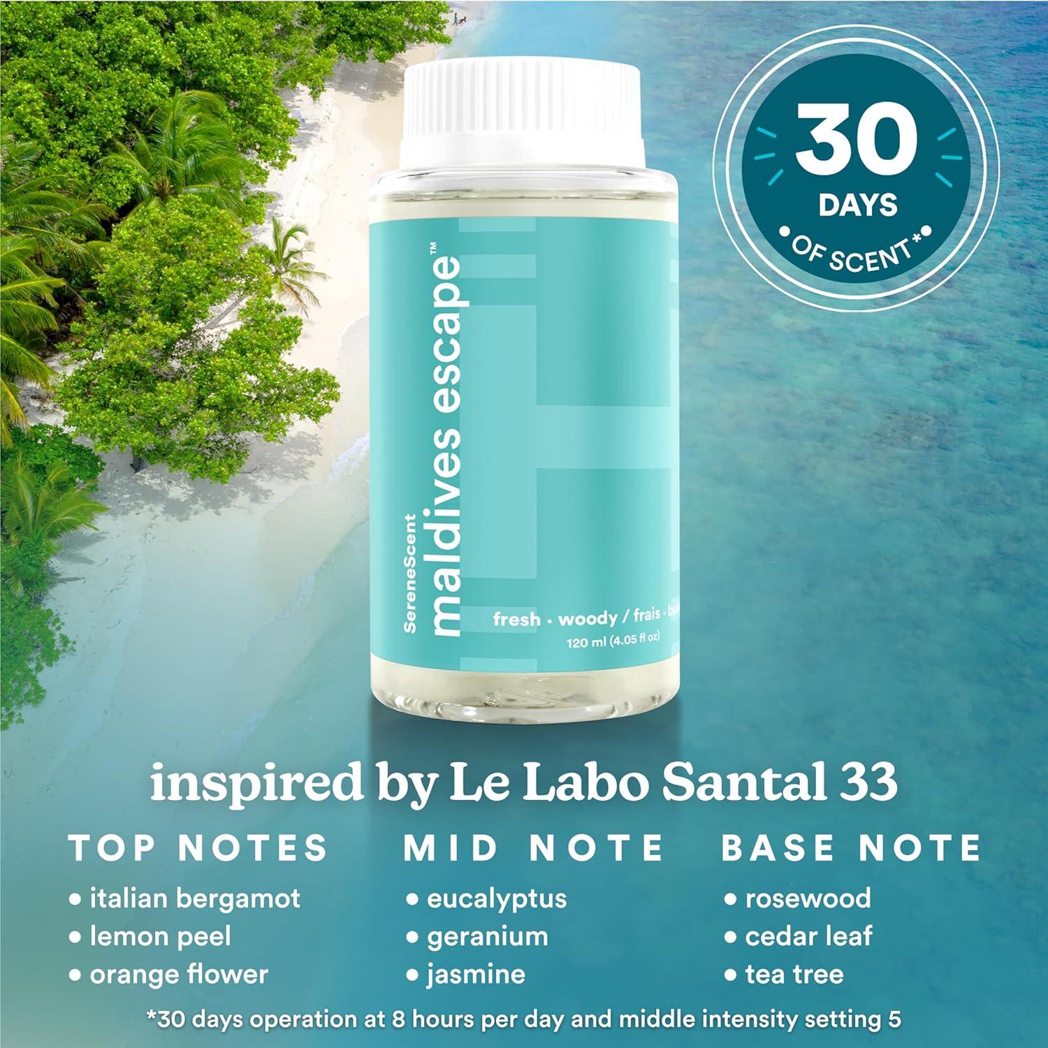 Aceite de Fragancia Homedics SereneScent Escape Maldivas 120ml