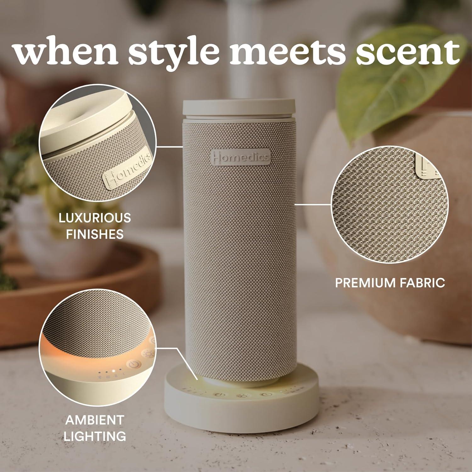 Difusor de Aromaterapia Homedics SereneScent Mini Beige