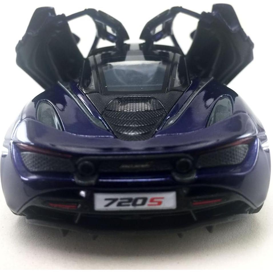 Modelo McLaren 720S Kinsmart 1:36 Metal Púrpura 12.7 cm